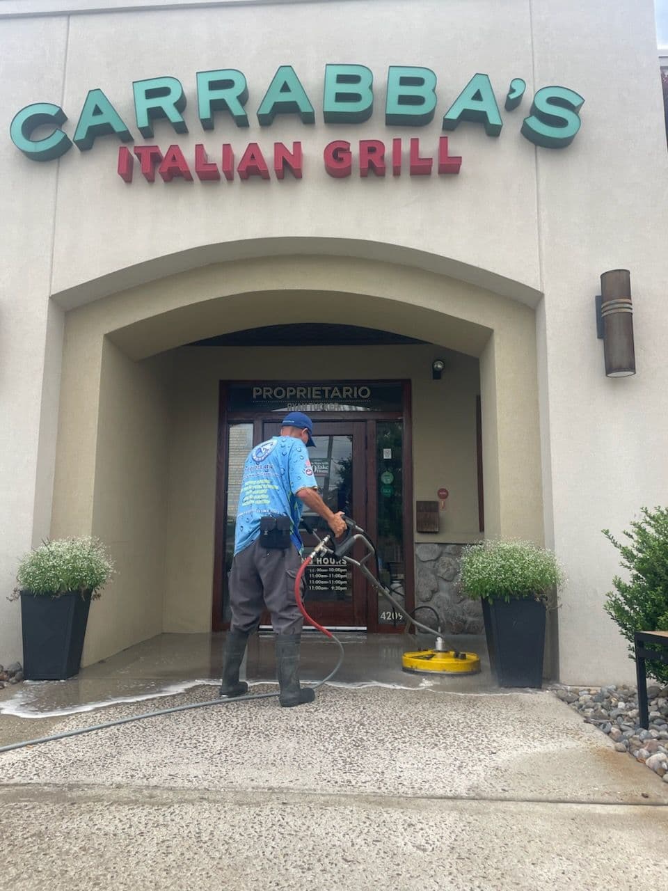 Commercial Sidewalk Transformation at Carrabba's image